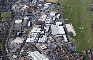 Birds eye view of the Leonardo site.