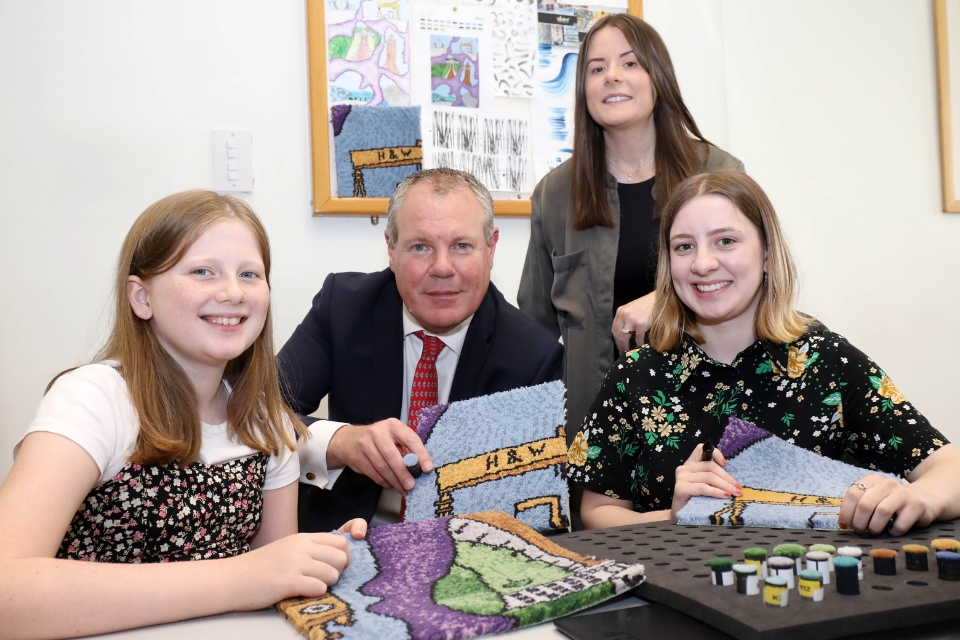 Jubilee design competition winner visits Ulster Carpets