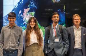 SatelLife Competition winners: Awais Ali, Fiona Poda and Mohammed Siddiqui, with Adam Brocklehurst from K2 IP)
