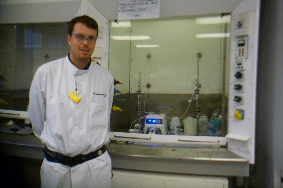 James Reed, a PhD student at the University of Birmingham, performing the dynamic IX tests at NNL Preston