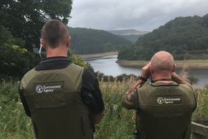 Environment Agency fisheries enforcement officers during a patrol