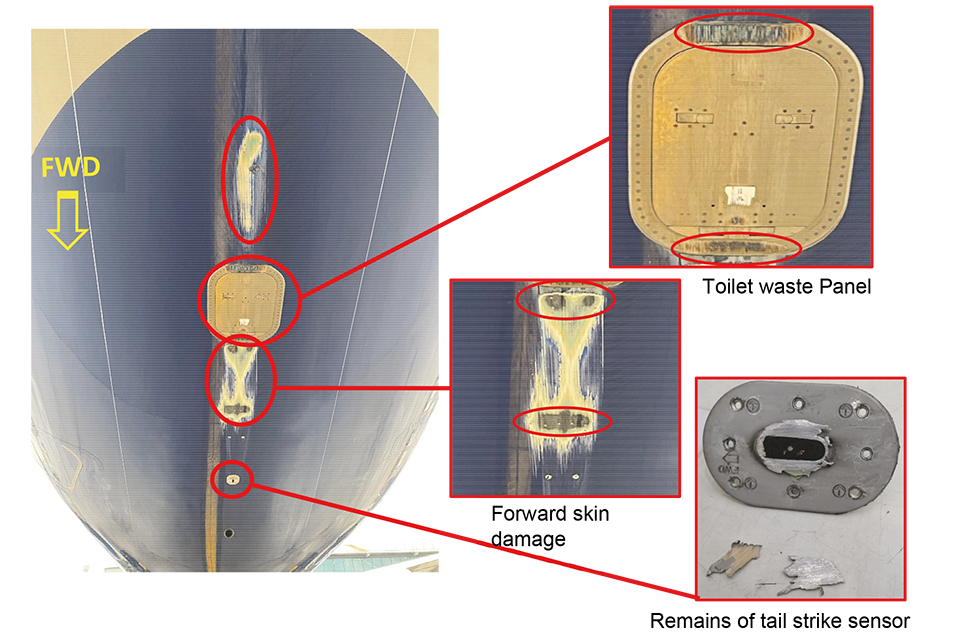 AAIB Report: Airbus A350 1041 (G XWBC), tailstrike during go around, London Heathrow Airport