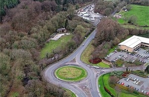 An image of a roundabout on the A4119