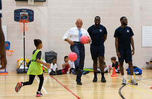 Chancellor at school holiday club