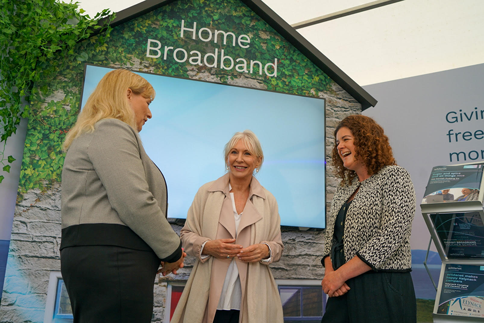 Secretary of State for the Department of Digital, Culture, Media and Sport Nadine Dorries at the Royal Cornwall Show