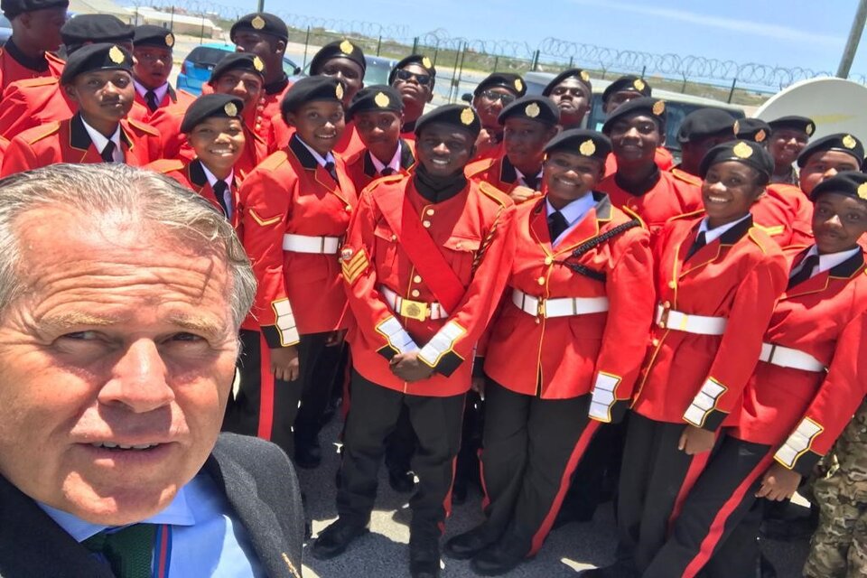 Selfie from Governor with TCI cadets