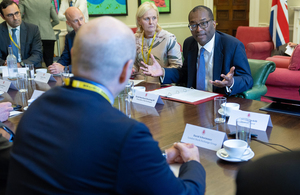 The Chancellor Kwasi Kwarteng with market and city leaders at the Treasury