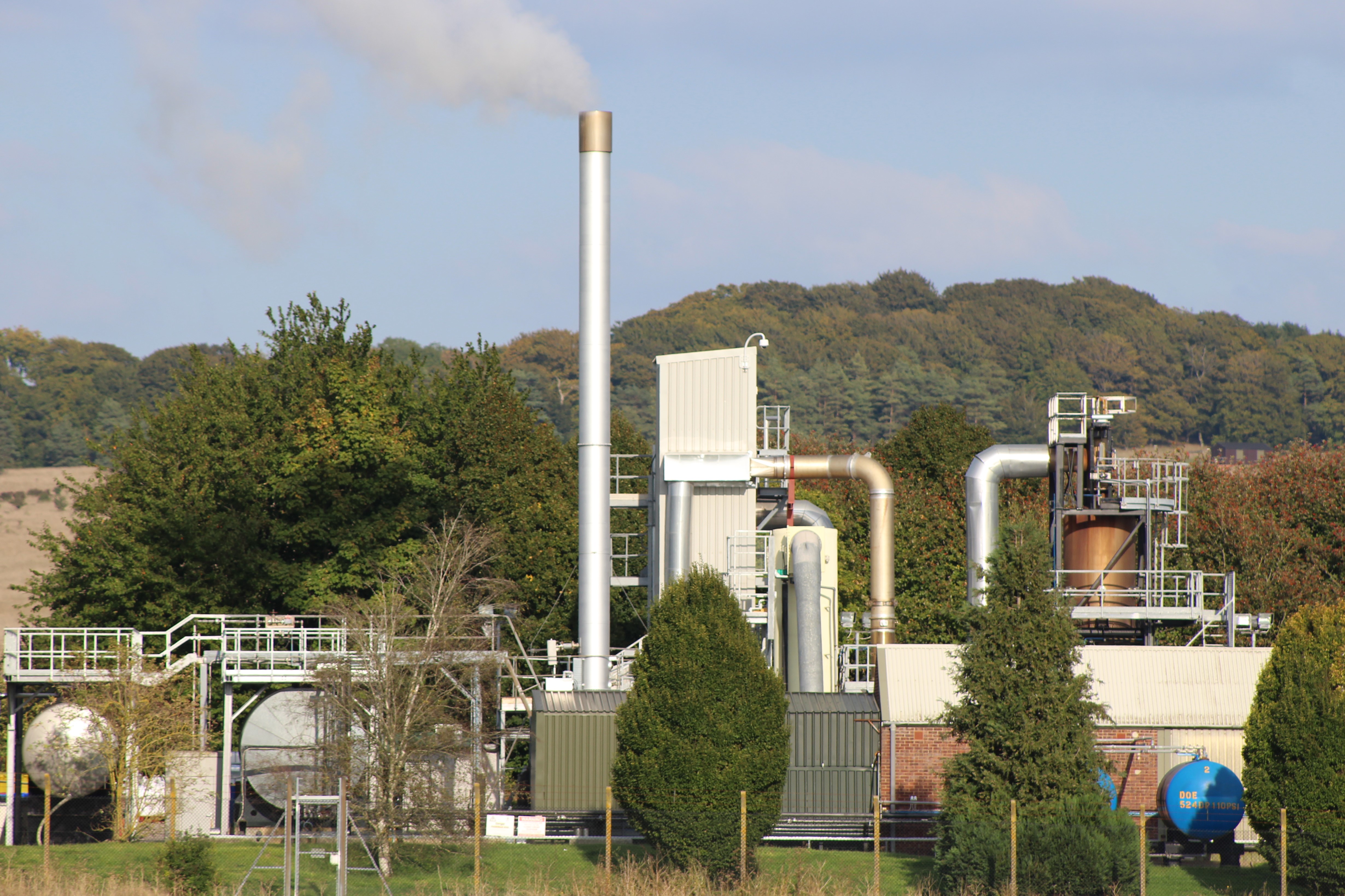 The incinerator facility in action