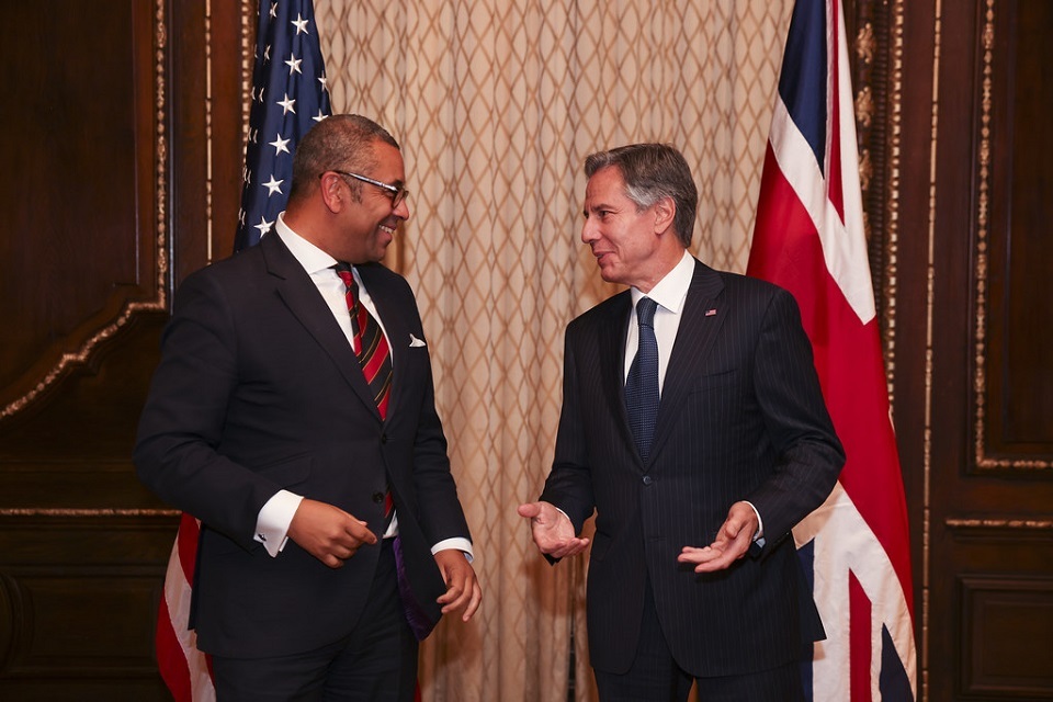 Foreign Secretary James Cleverly meets with US Secretary of State Antony Blinken, September 2022