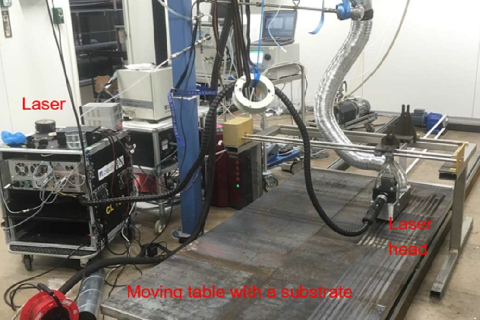 Laser decontamination test facility
