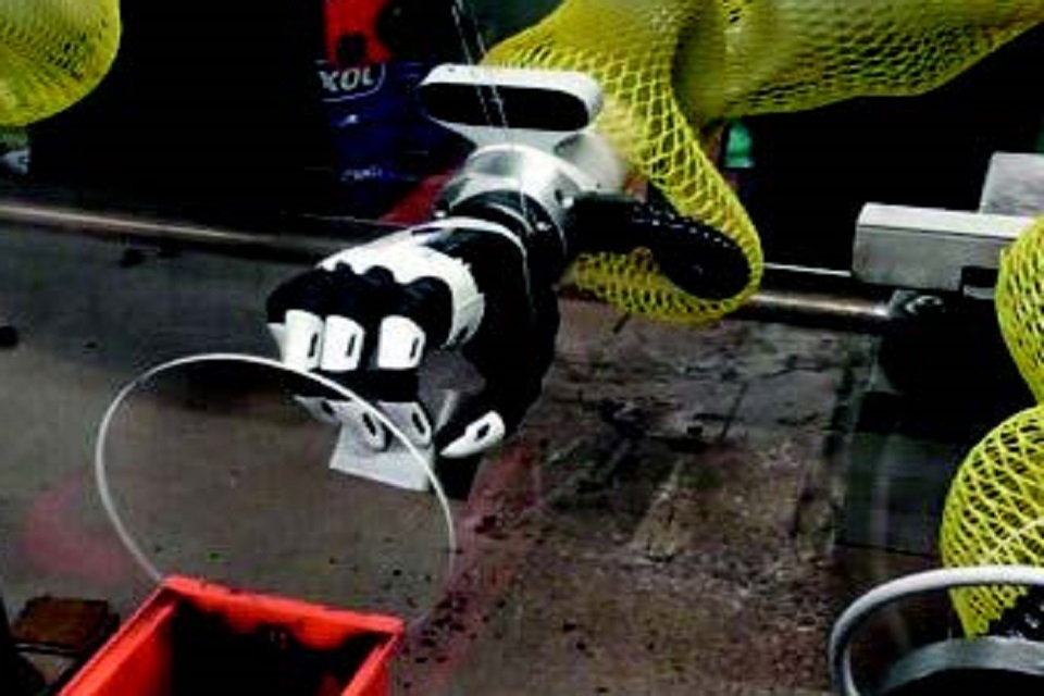 Robotic arm with COVVI robotic hand