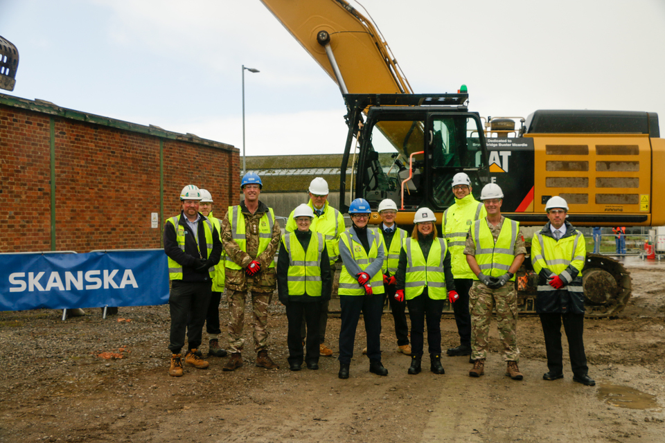 Marking the first demolition at MOD Ashchurch