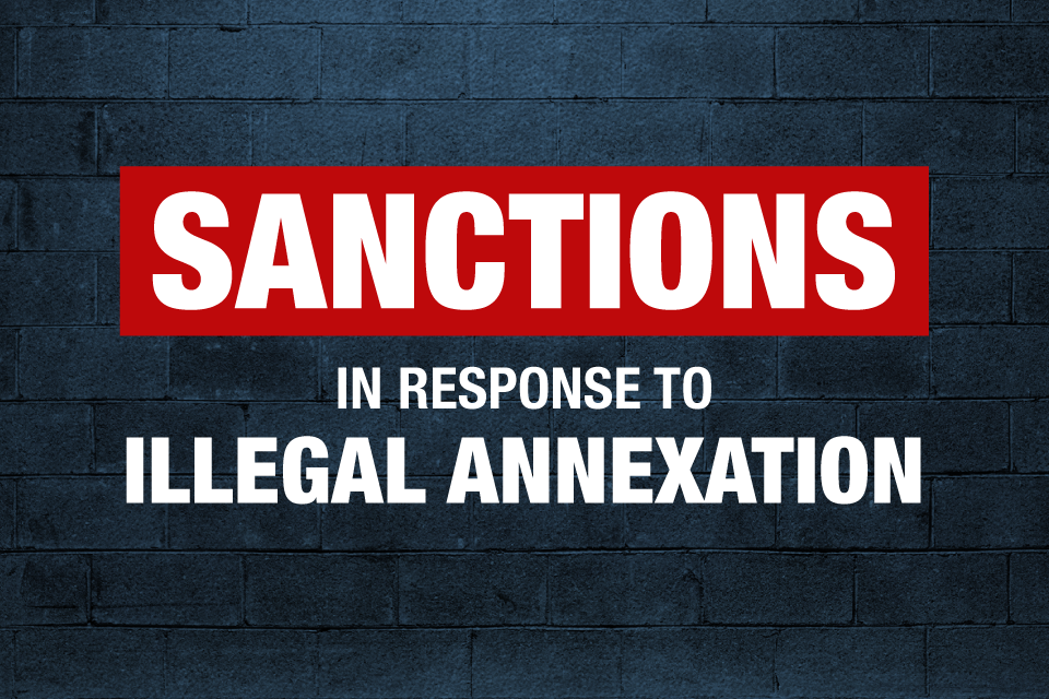 Sanctions in response to Putin’s illegal annexation of Ukrainian regions