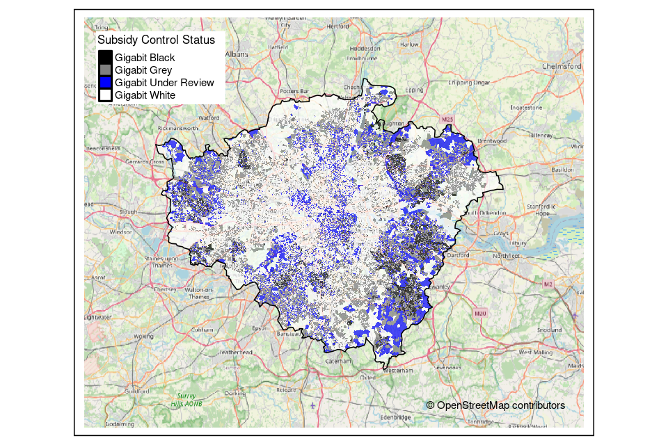 Greater London National Rolling Open Market Review outcome map 