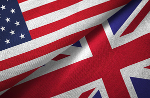 The Union Jack and American flag