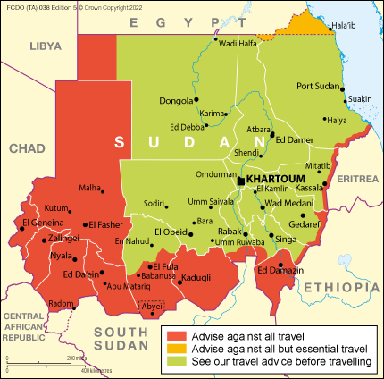 home office travel advice sudan