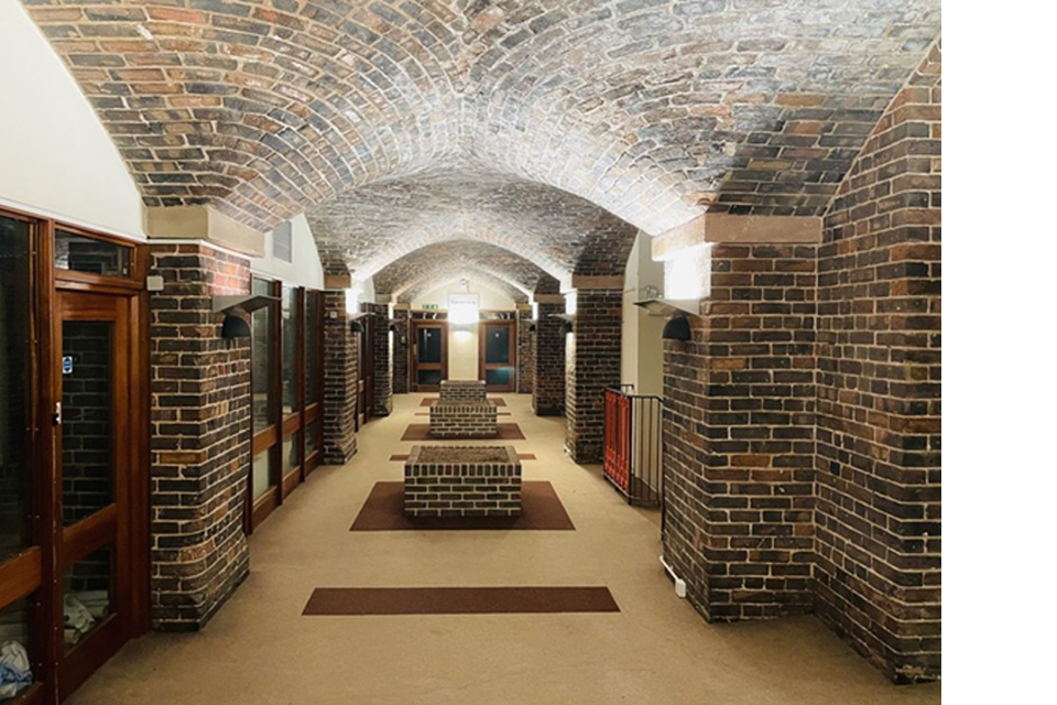 Site of the planned Vaults Warehouse, a new work and event space in the vaulted cellars at the Good Yards site