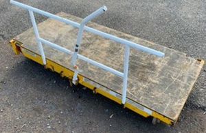 An example of the type of trolley struck by the train (courtesy of Network Rail)