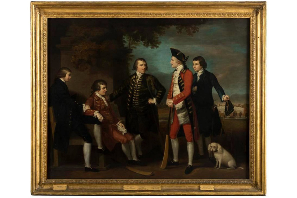 Painting of 18th century cricketers at risk of leaving the UK