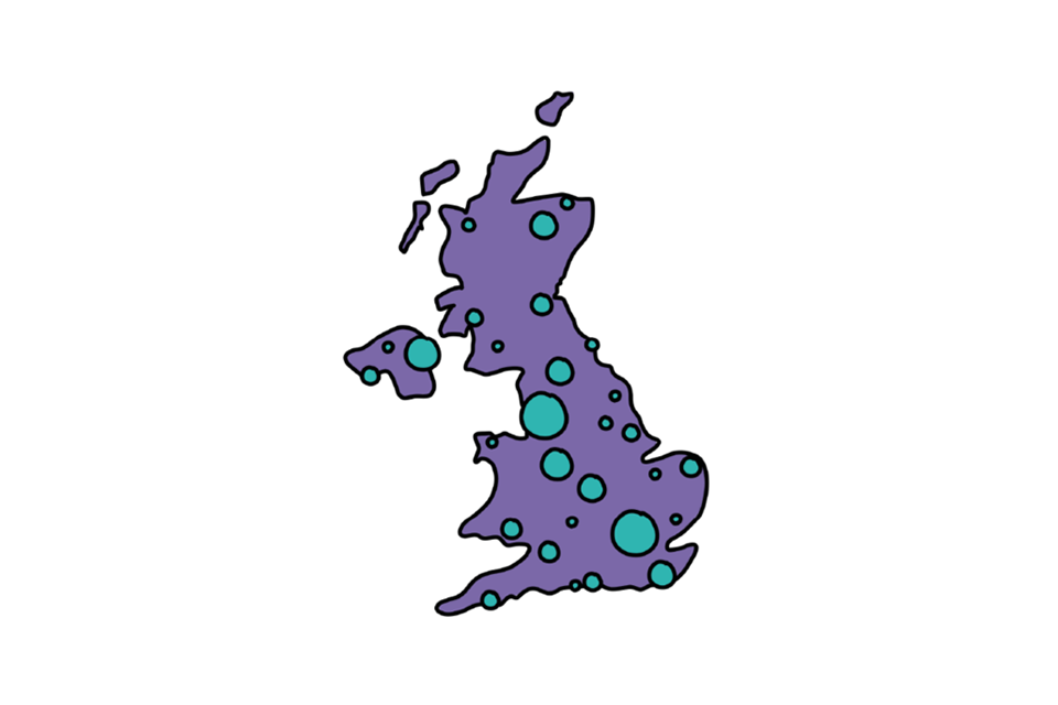 Proportional symbol map