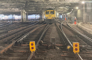 The stopping point of the train (courtesy of Network Rail)