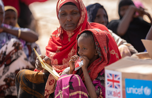 UK aid is distributed in the Somali region of Ethiopia, January 2022.