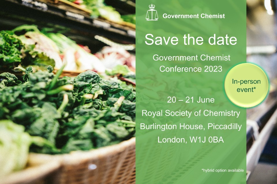 Save the date - Government Chemist Conference 2023