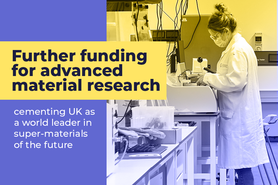 New Business Secretary announces £95 million funding for super materials of the future to boost UK growth
