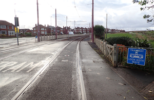 The pedestrian crossing at which the collision took place