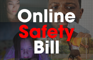 A graphic with 'Online Safety Bill' across the centre