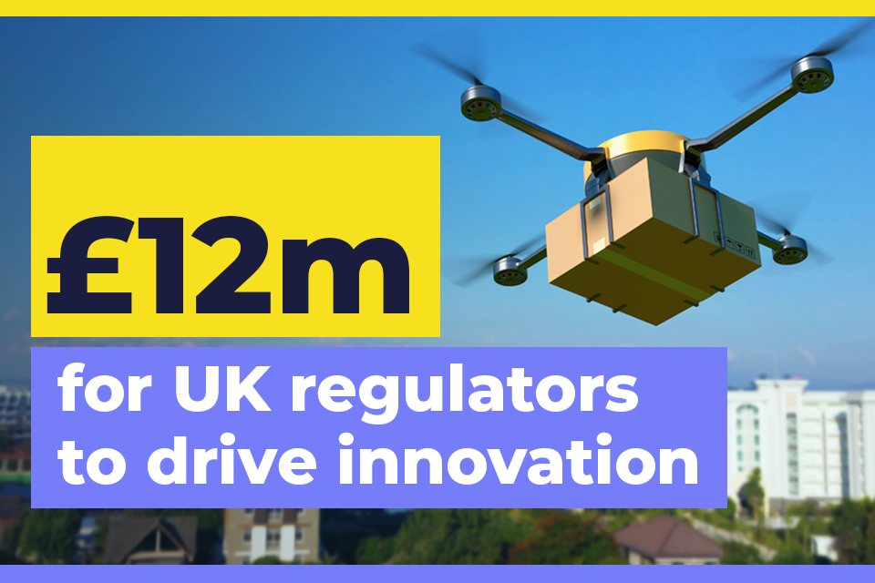 Innovative regulators given £12 million to accelerate introduction of delivery drones and personalised medicines
