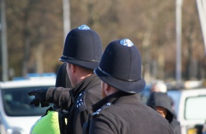 Two police officers on patrol