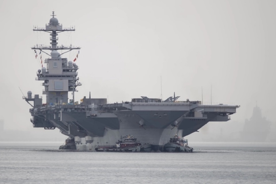 Dstl specialists support USS Gerald R Ford aircraft carrier visit