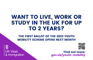 YMS 2023 - Want to live, work and study in the UK for up to 2 years? The first ballot of the 2023 Youth Mobility Scheme opens next month.