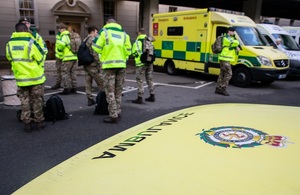 Service personnel have provided cover for ambulance trusts this week