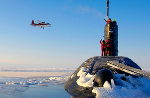 Submarine in ice