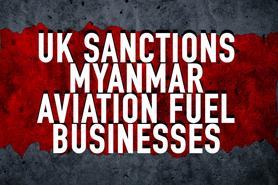 UK sanctions Myanmar aviation fuel businesses marking 2 years since coup