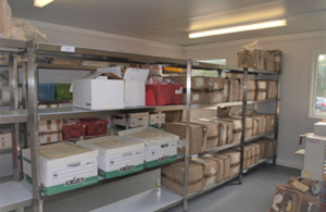Room with parcels from an Enforcement seizure