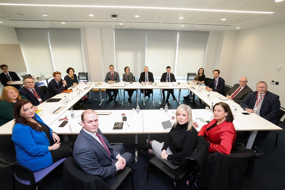 NI party to party dialogue in roundtable discussion with the Secretary of State for Northern Ireland
