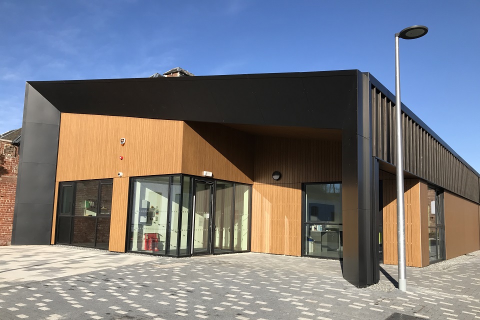 Exterior of the dry lab building 