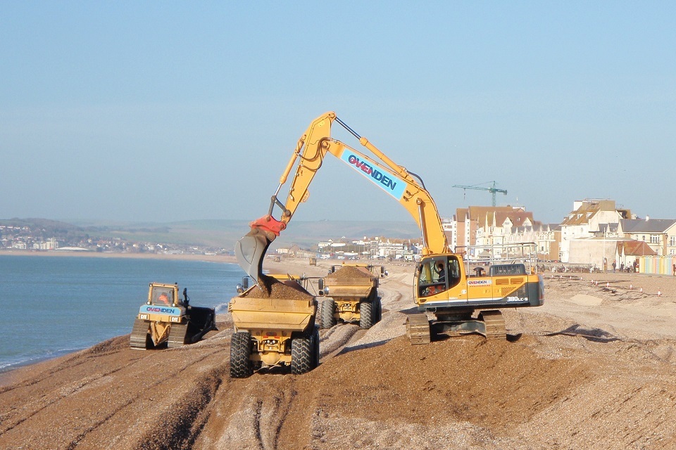 Shingle moved to improve flood protection in East Sussex