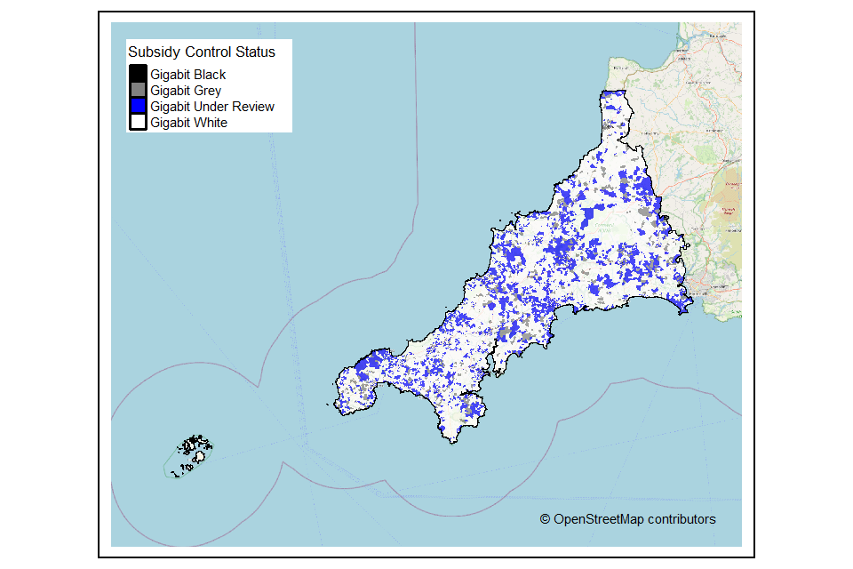 Cornwall and Isles of Scilly Public Review outcome postcode map. 