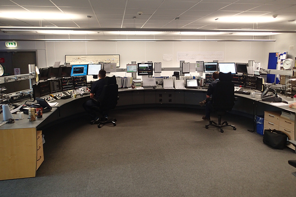 Operating floor at Cambrian line signalling control centre.
