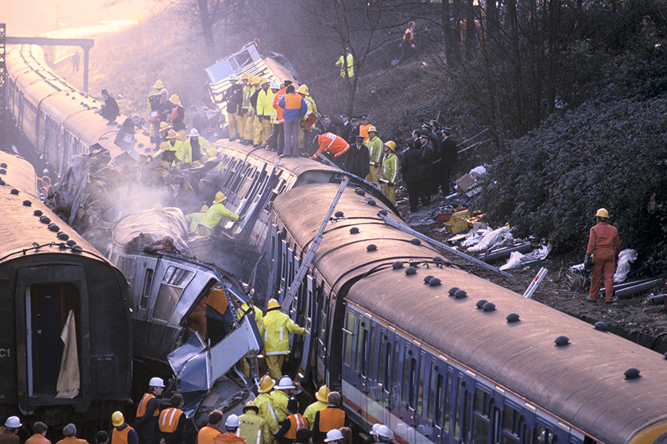 Aftermath of the 1988 accident at Clapham Junction (Christopher Pillitz / Alamy Stock Photo).