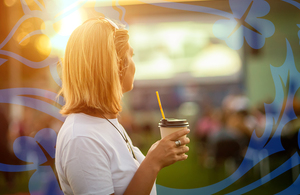 Person looking at an outdoor screen