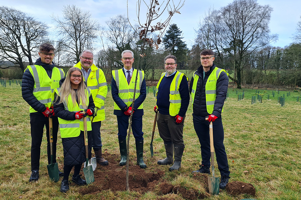 NDA and NWS celebrate first planting of Cumbria Coastal Community Forest at Pelham House
