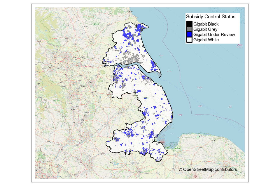Lincolnshire and East Riding PR outcome postcode map 