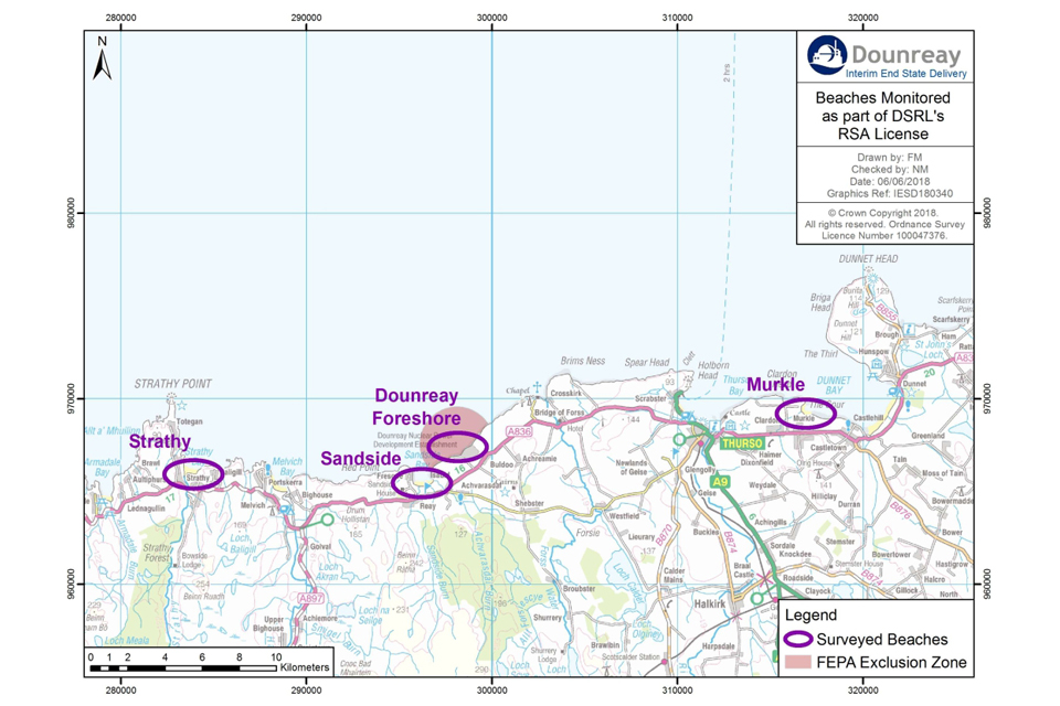 Map of Dounreay area
