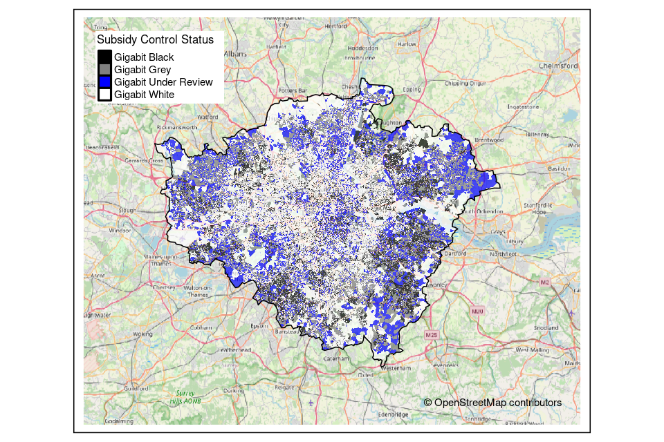 Greater London Public Review outcome postcode map 