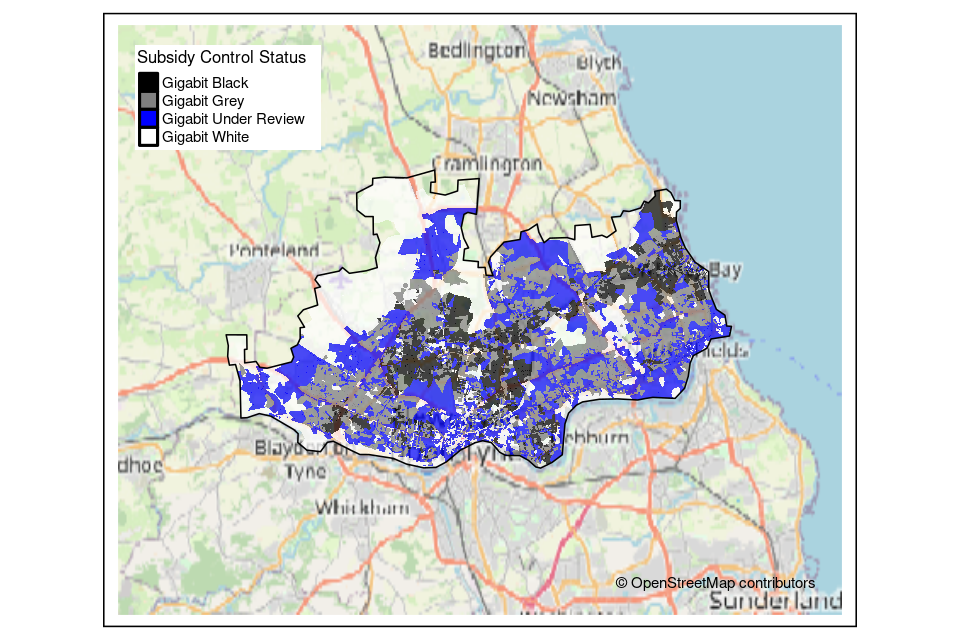 Newcastle and North Tyneside public review outcome map